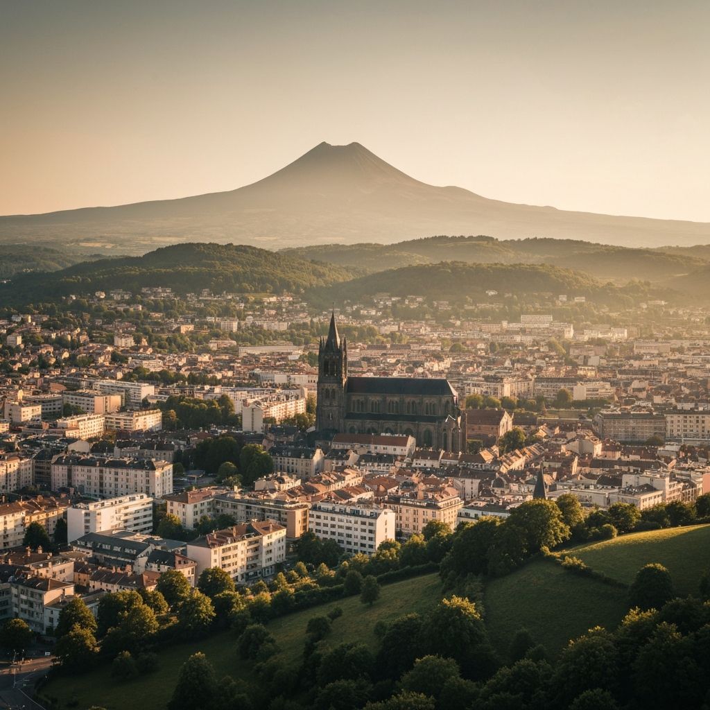 Vue panoramique de Clermont-Ferrand et du Puy-de-Dôme